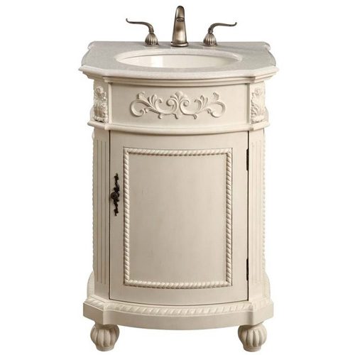 Elegant Lighting Danville 1 Door 24" Single Bathroom Vanity in White | BestHomeHQ.com
