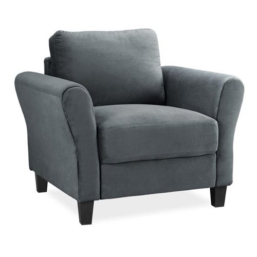 Lifestyle Solutions Mavrick Upholstered Chair in Dark Gray